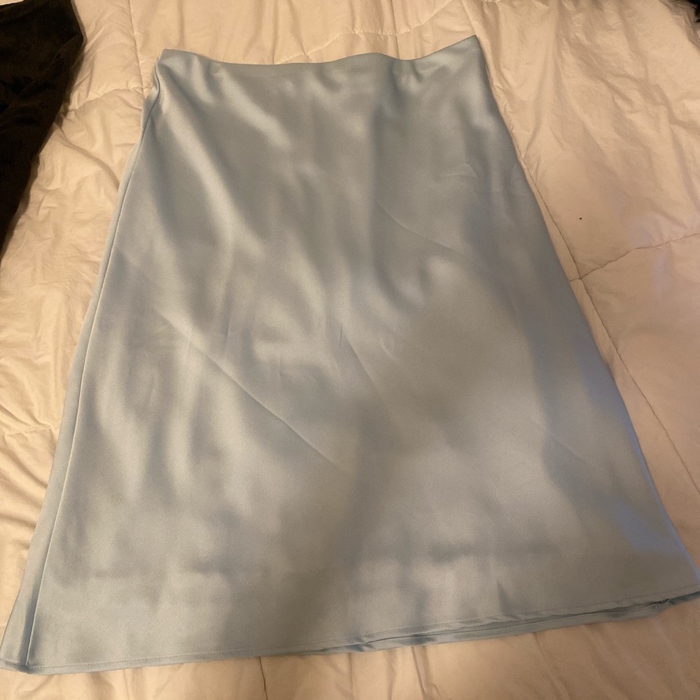 Satin midi skirt